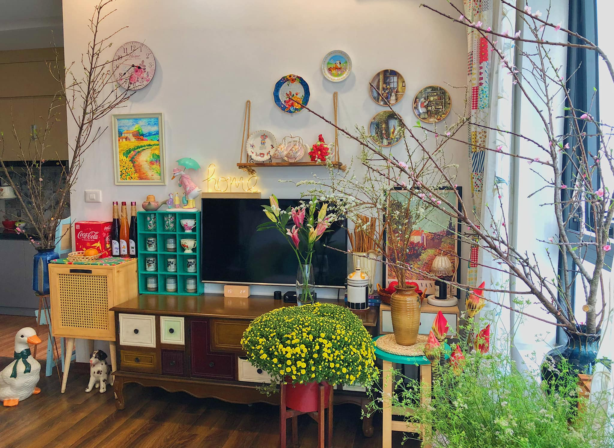 Tổ ấm ngập tràn hương sắc xuân, không gian mang đậm hơi thở vintage-3