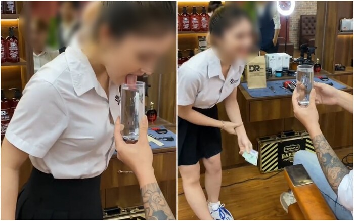 Rầm rộ trend gái trẻ lấy tay chấm mút rồi lấy lưỡi khuấy nước cho khách để nhận tiền khiến netizen kinh sợ-3