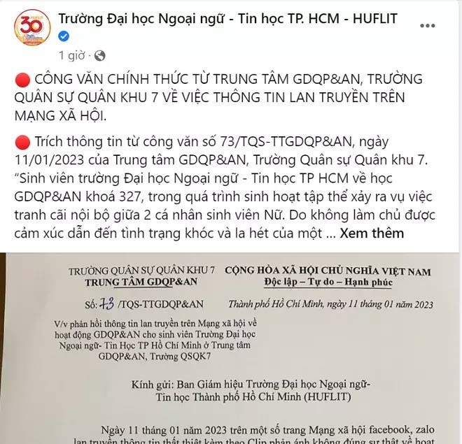 Mời công an xác minh người tung tin 2 nữ sinh HUFLIT bị xâm hại tình dục, các trường liên quan làm rõ sự việc-2