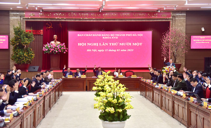 Khai mạc Hội nghị lần thứ 11, Ban Chấp hành Đảng bộ thành phố Hà Nội khoá XVII-1