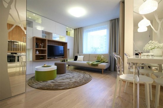 Căn hộ nhỏ nhưng vẫn vô cùng gọn gàng nhờ ẩn chức năng nghỉ ngơi