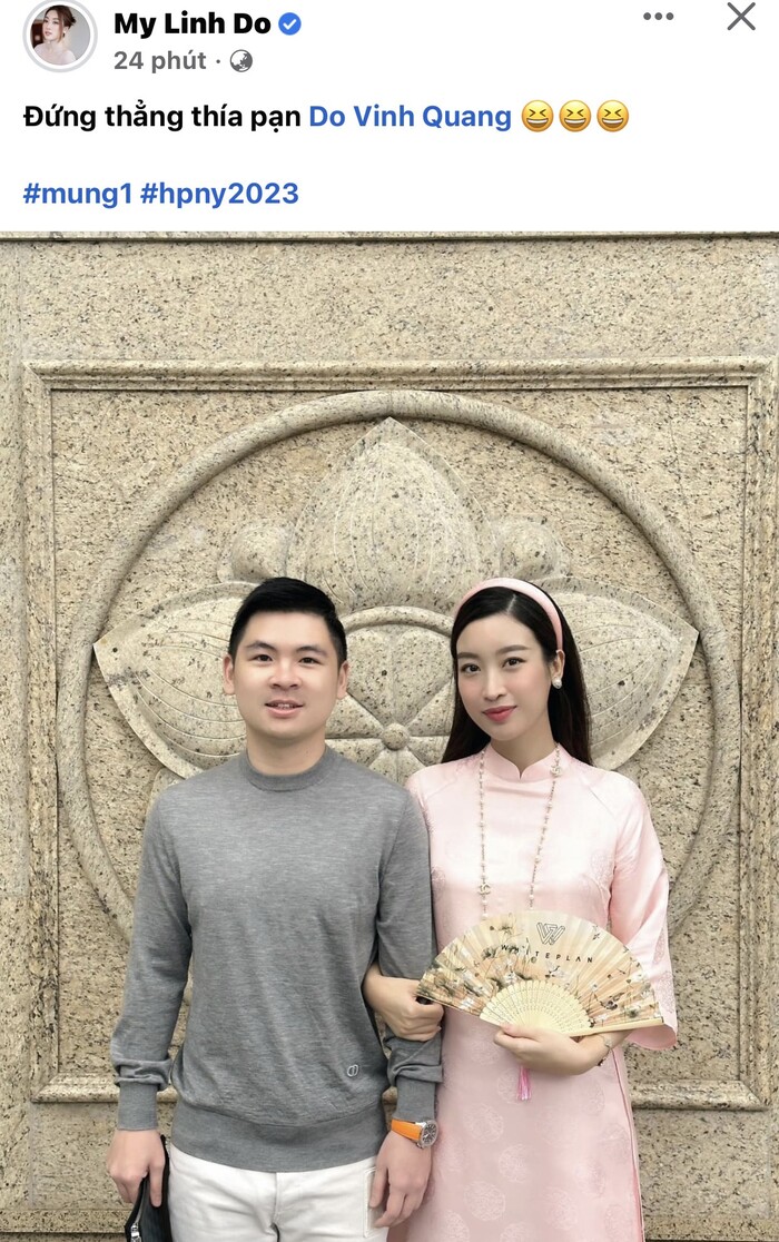 Đỗ Mỹ Linh hiếm hoi đăng ảnh đứng chung khung hình với ông xã, tướng phu thê ngày càng rõ-1