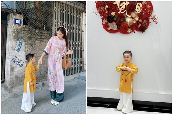 Hòa Minzy khoe ảnh chụp áo dài cùng con, ai nhìn bé Bo cũng bất ngờ