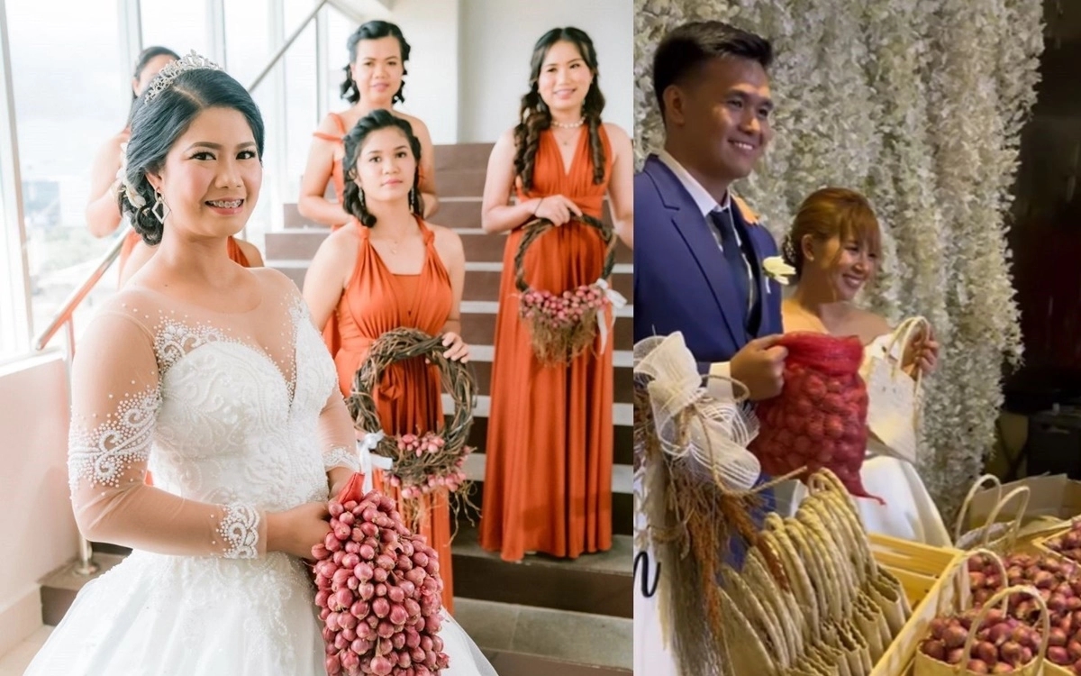 Bão giá tại Philippines: Khi hành trở thành quà cưới và hoa cưới-1