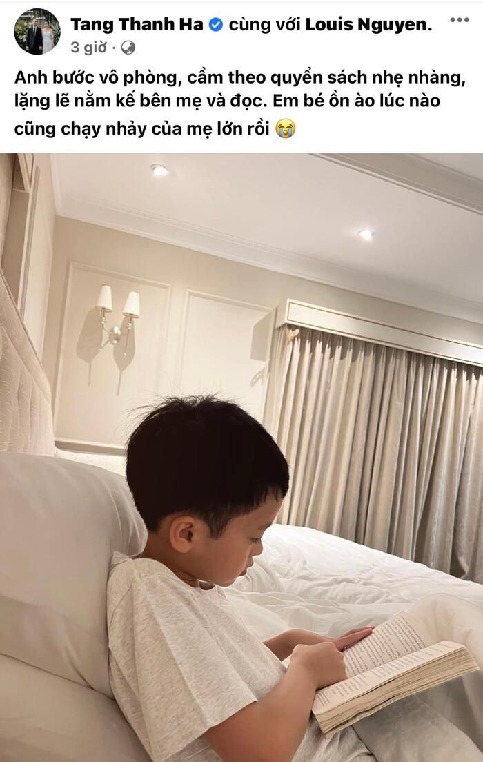 Tăng Thanh Hà hiếm hoi khoe chân dung quý tử đầu lòng, hé lộ tính cách con trai khiến netizen trầm trồ-1