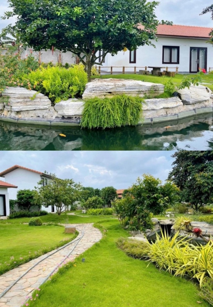 Biệt thự của Trường Giang - Nhã Phương: Rộng nghìn m2 giống công viên, khu vườn đủ loại rau xanh mướt-7