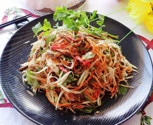 Sau Tết Nguyên Đán, đổi vị cho cả nhà với món&nbsp;nộm bò khô hấp dẫn, chuẩn vị phố cổ Hà Nội-3