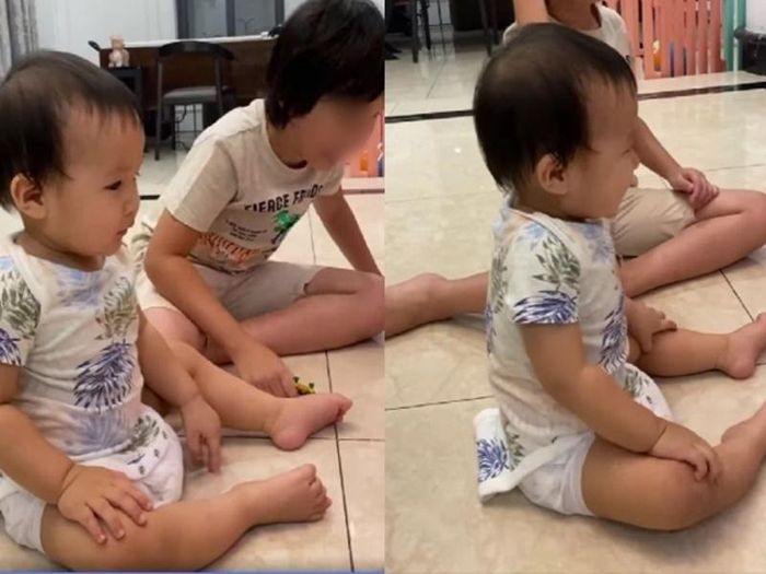 Con trai gần như lộ mặt của Quý Bình và vợ đại gia-1