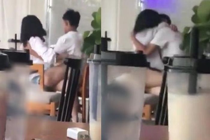 Cặp đôi học sinh hôn nhau tại quán cafe khiến netizen nóng mắt-11
