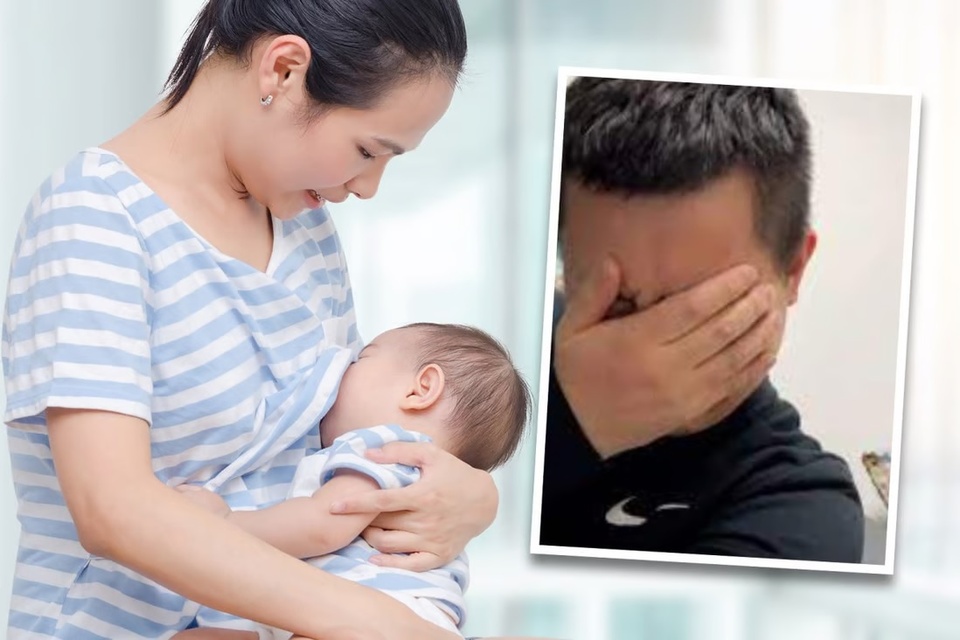 Người đàn ông Trung Quốc gây chú ý vì khóc lóc xin vợ ngừng cho con bú-1