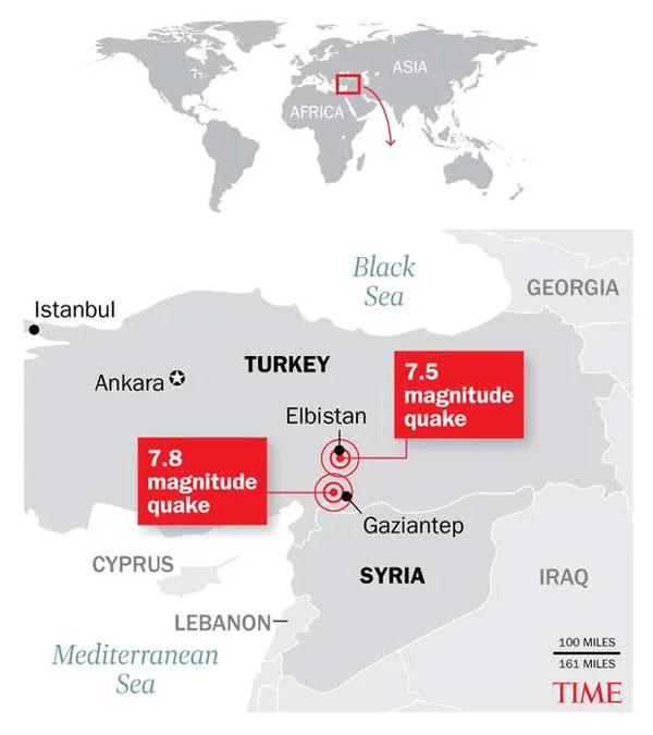 Clip: Khoảnh khắc kinh hoàng do trận động đất lịch sử tại Thổ Nhĩ Kỳ và Syria gây ra khiến gần 4.000 người thiệt mạng-1