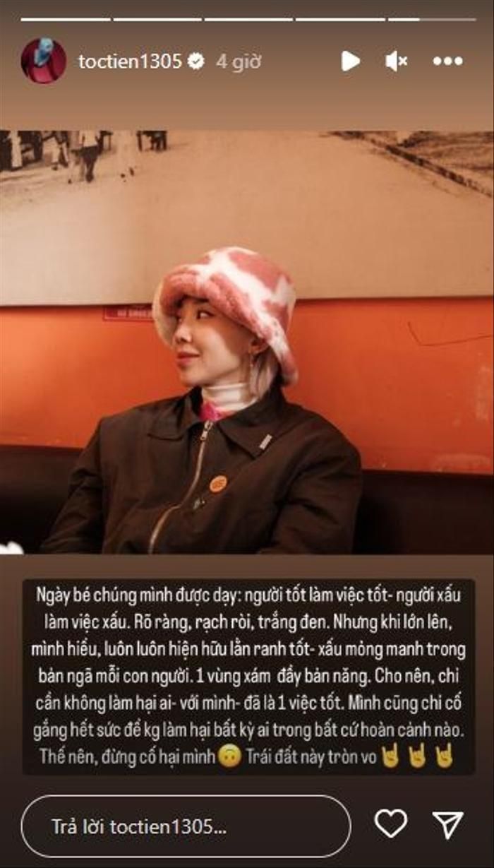 Tóc Tiên bất ngờ ẩn ý: Đừng cố hại mình, Trái Đất này tròn vo-2