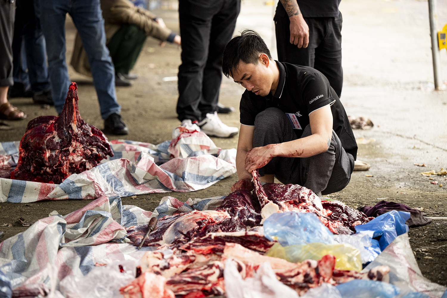 Tranh nhau mua thịt trâu chọi thắng trận giá 5 triệu đồng/kg-3