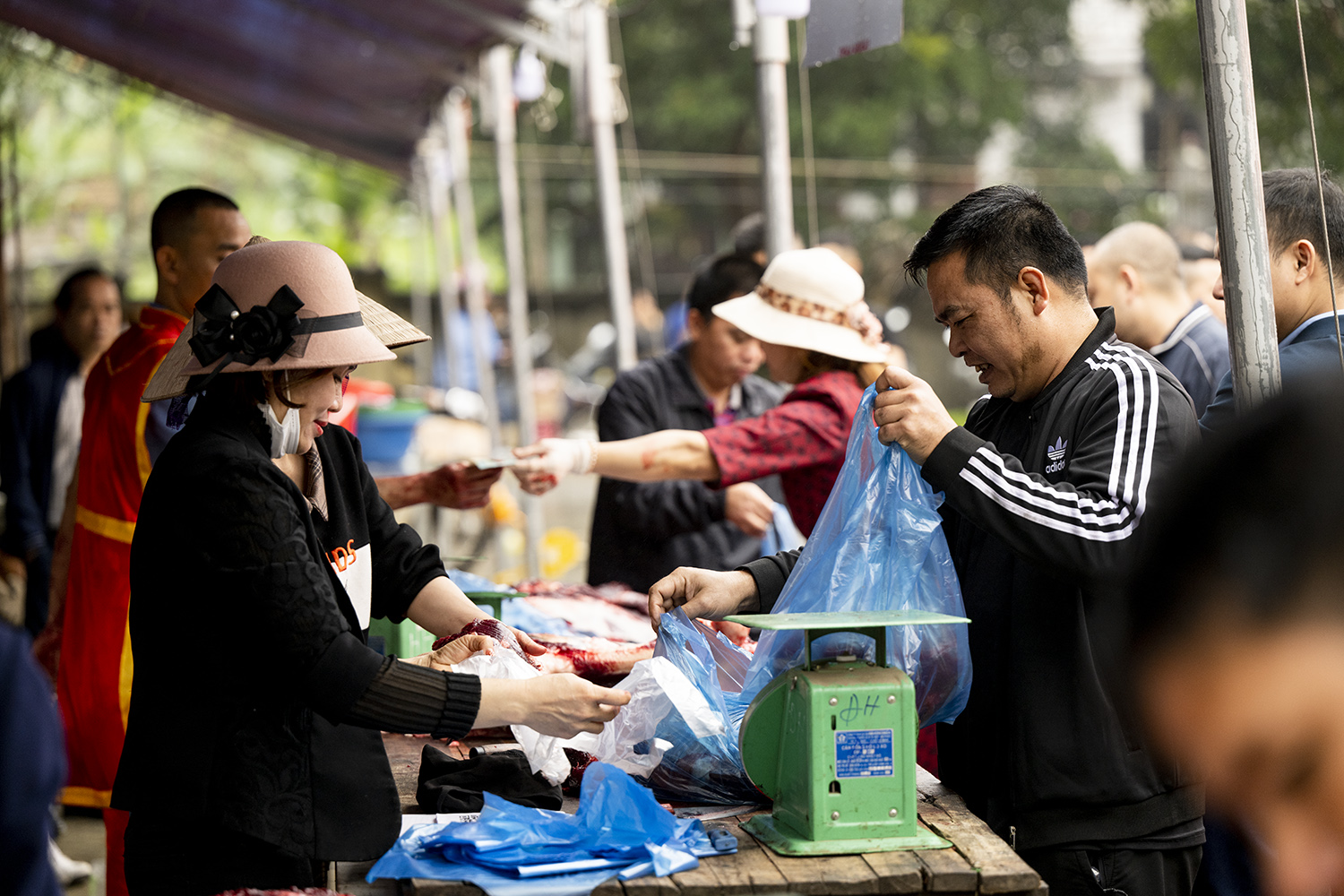 Tranh nhau mua thịt trâu chọi thắng trận giá 5 triệu đồng/kg-6