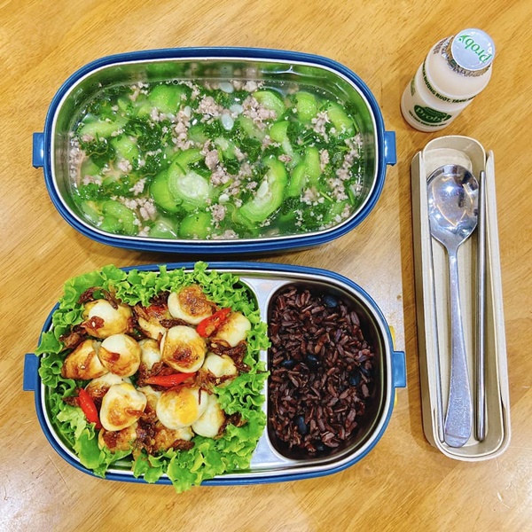 Gái đảm nấu cơm hộp mang&nbsp;đi ăn trưa, cả tháng không trùng món, vừa tiết kiệm lại đầy đủ dinh dưỡng-9