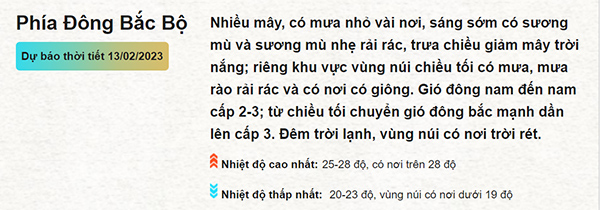 Dự báo thời tiết 13/2: Miền Bắc nắng 28 độ trước giờ không khí lạnh đổ bộ-3