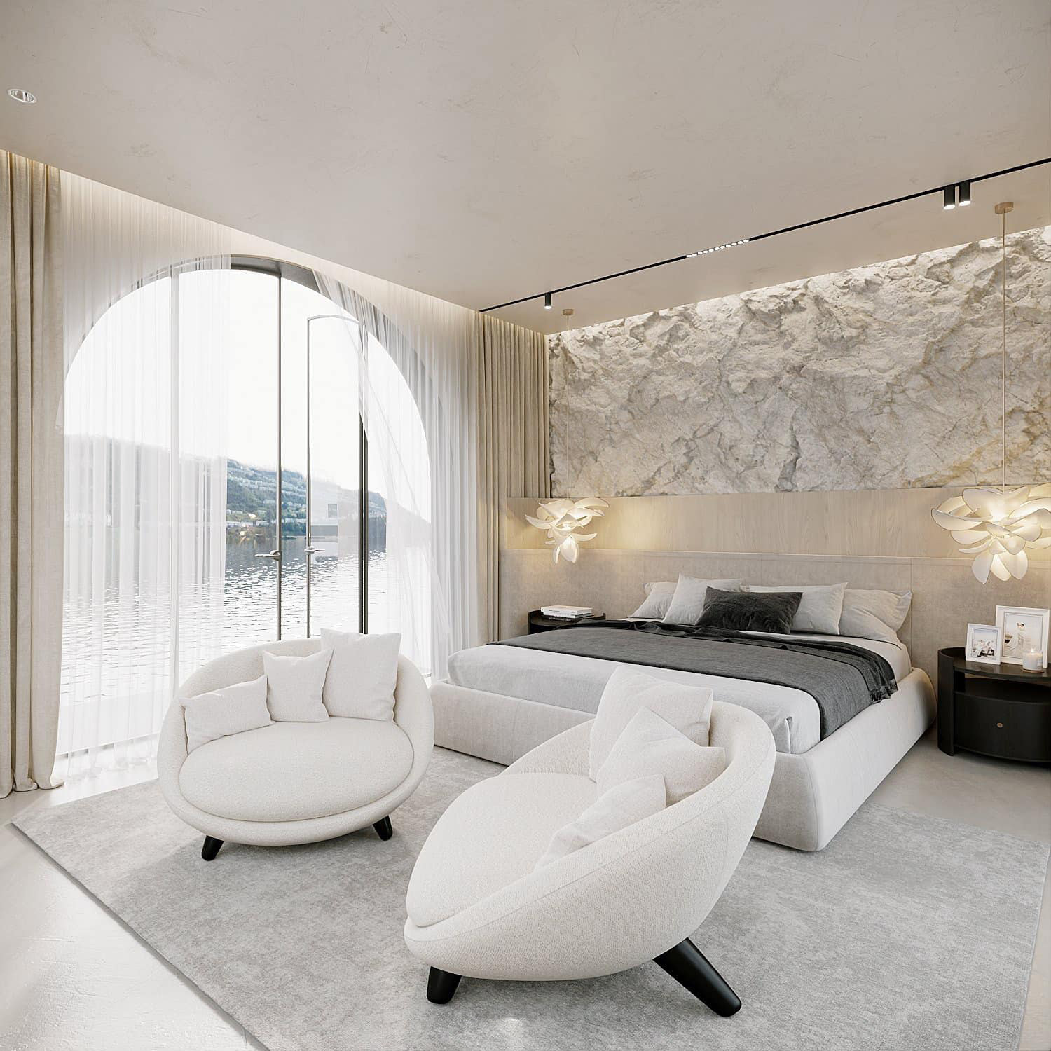 Biệt thự trắng view hồ cực sang chảnh của Bình An - Phương Nga-8