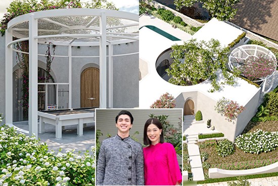 Biệt thự trắng view hồ cực sang chảnh của Bình An - Phương Nga