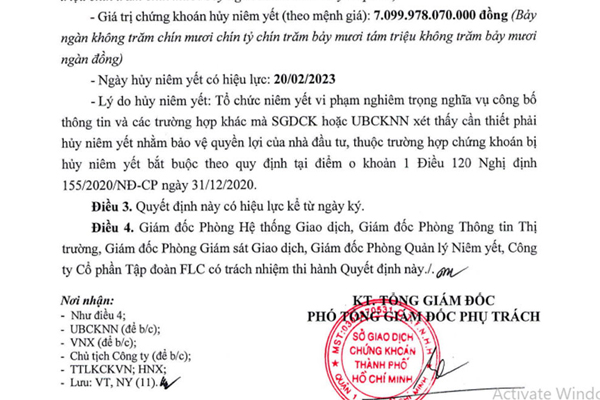 FLC lên tiếng khi bị hủy niêm yết-1