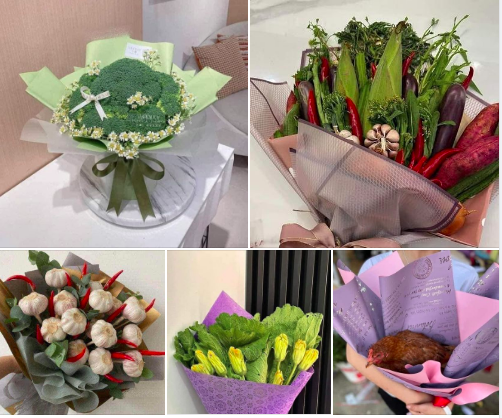 Té ngửa với những bó hoa tỏi ớt, hoa gà lá chanh”, socola của quý chúc mừng ngày valentine 14/2-2