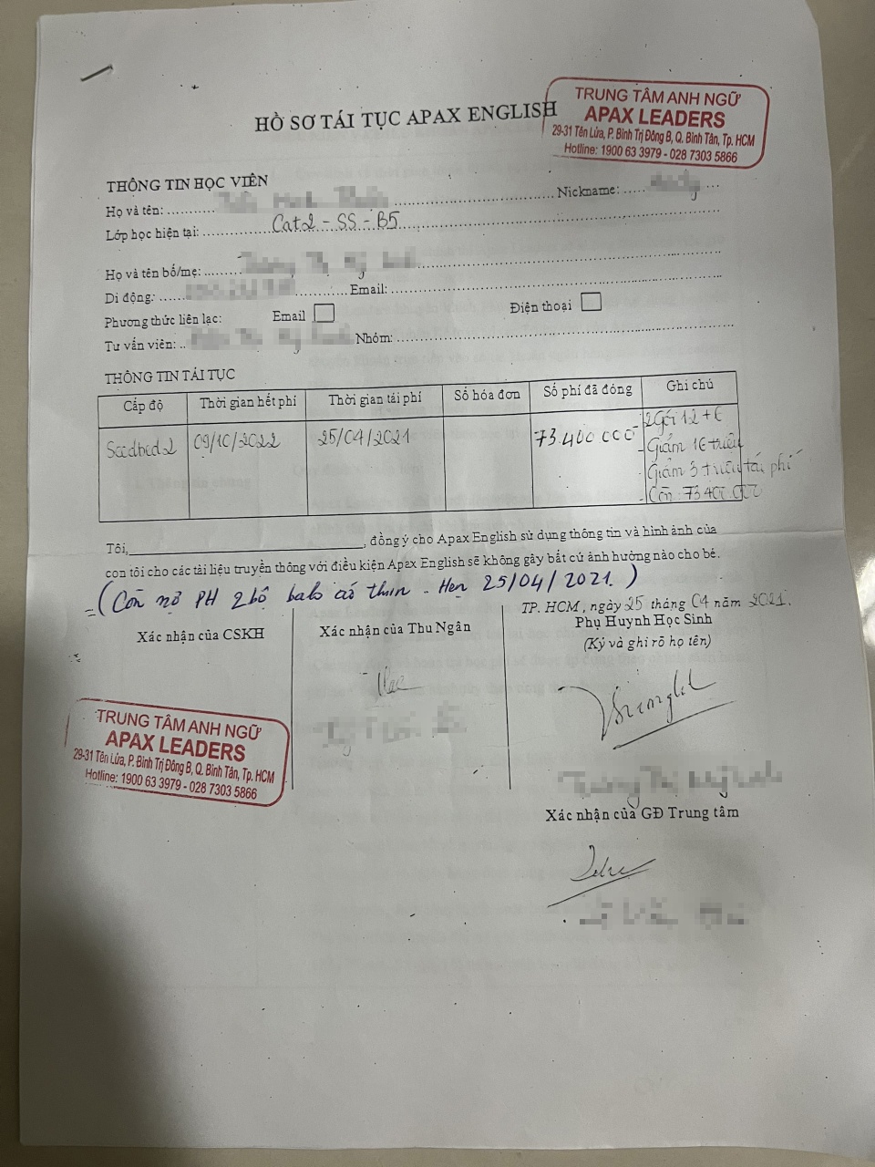 Phụ huynh bị dụ mở thẻ tín dụng khi đăng ký học tiếng Anh cho con-2