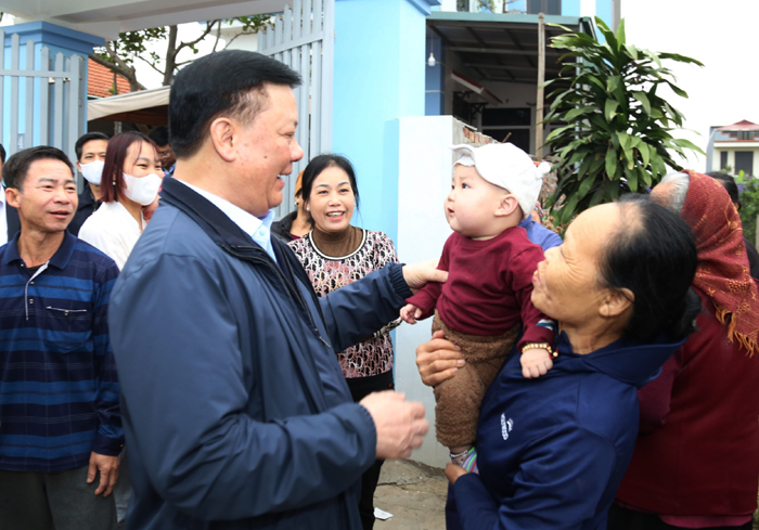 Bí thư Thành ủy Đinh Tiến Dũng kiểm tra công tác GPMB đường Vành đai 4, tại huyện Đan Phượng, Hoài Đức-3