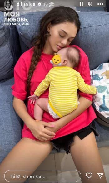 Vợ Bùi Tiến Dũng lộ dáng ngồi khó đỡ chăm quý tử mới sinh-2