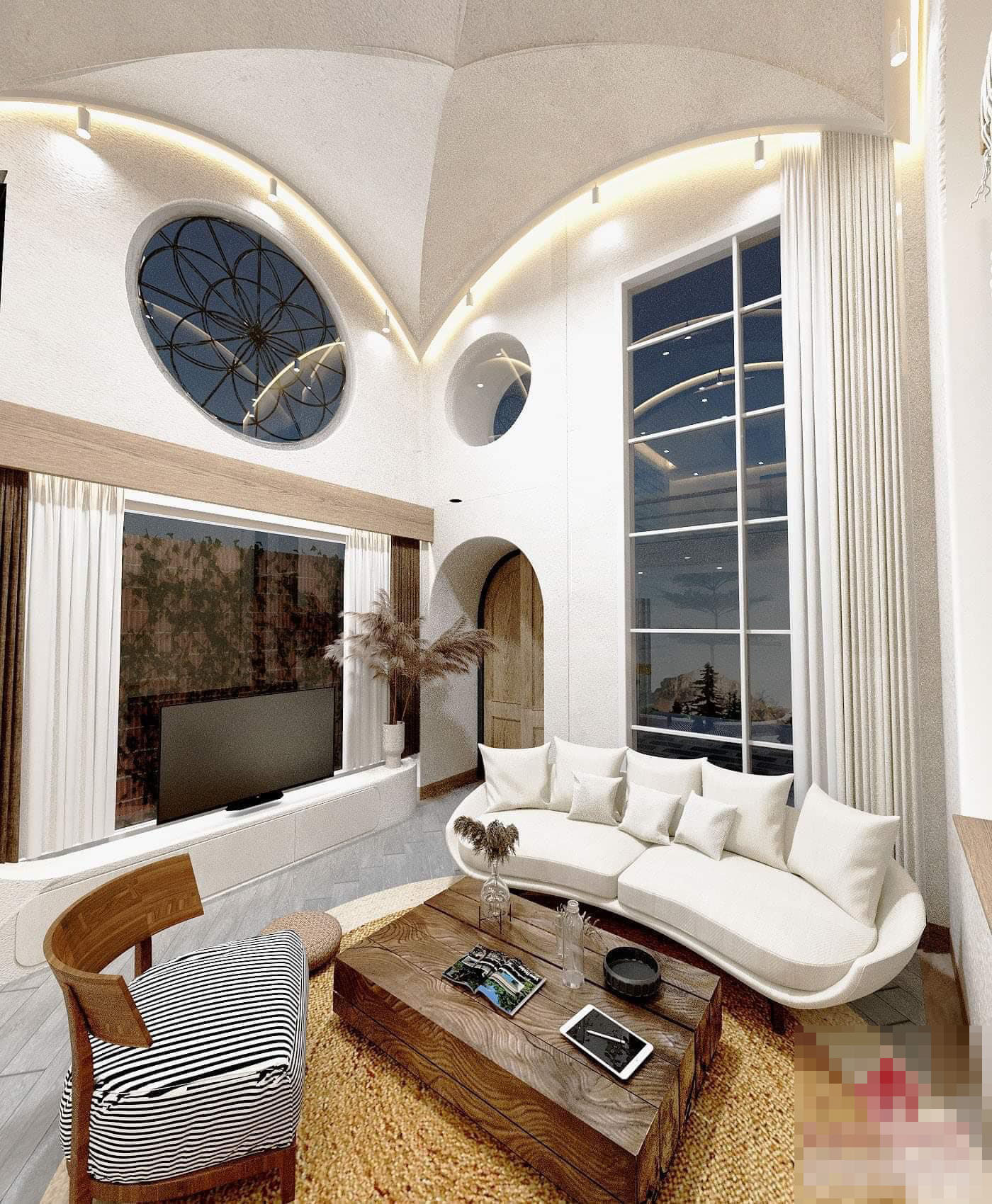 Ngôi nhà trắng tinh khôi, ngỡ như lạc vào thế giới điện ảnh Hollywood-3