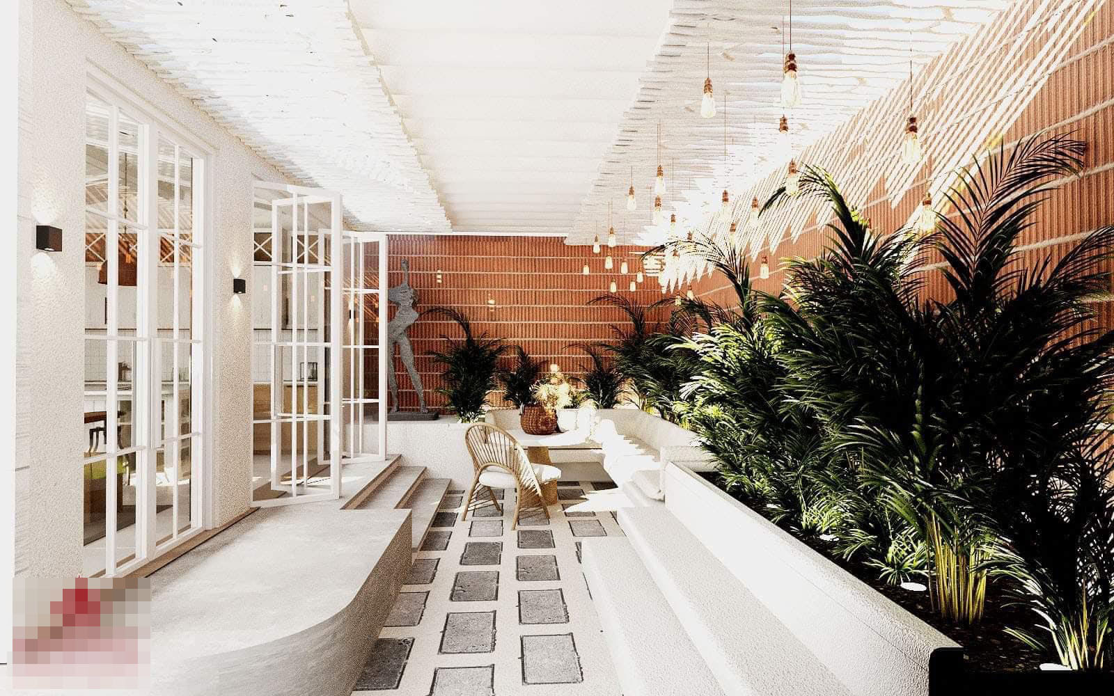 Ngôi nhà trắng tinh khôi, ngỡ như lạc vào thế giới điện ảnh Hollywood-6