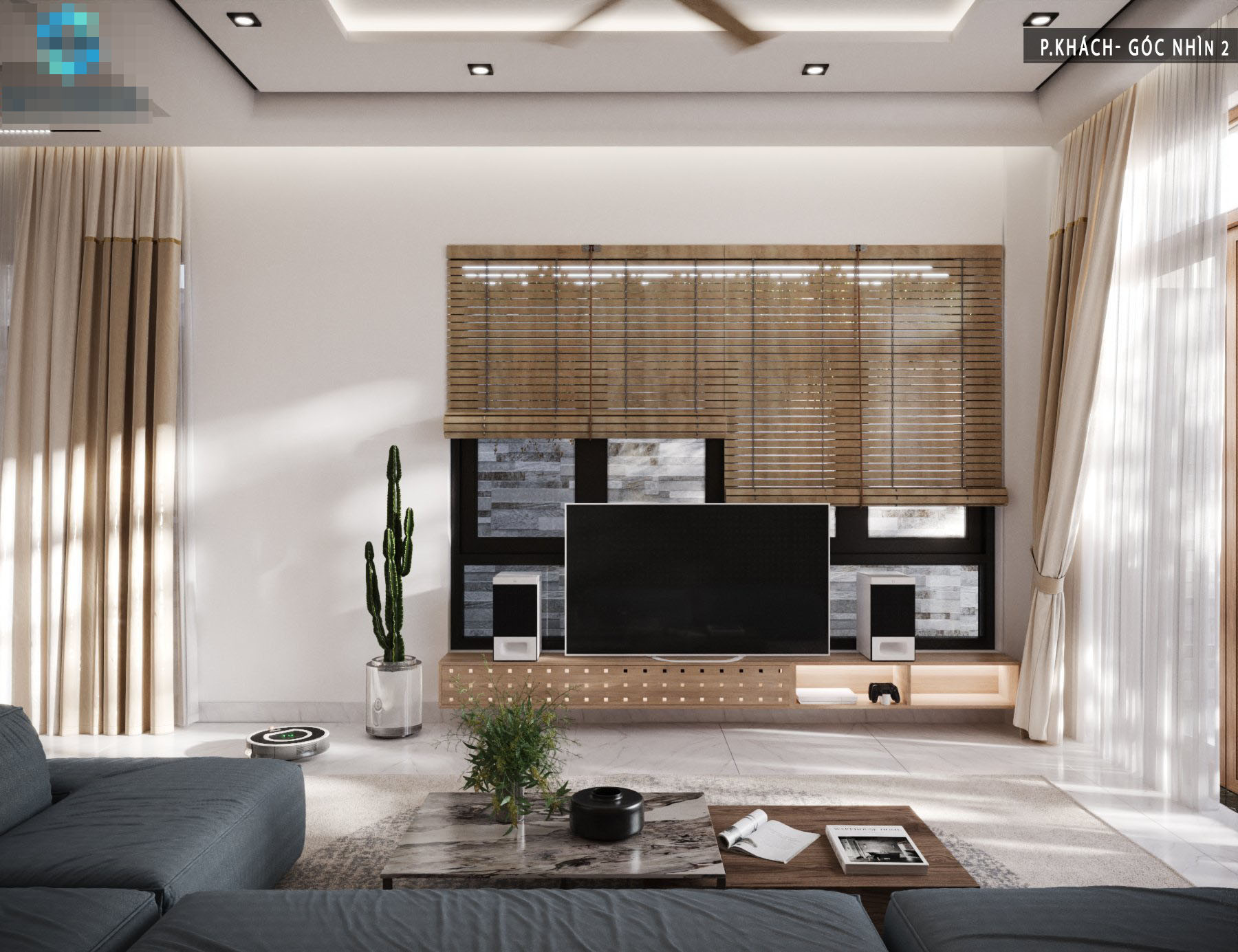 Mẫu nhà phố 3 tầng hiện đại, tích hợp vườn treo chan hòa ánh sáng-3