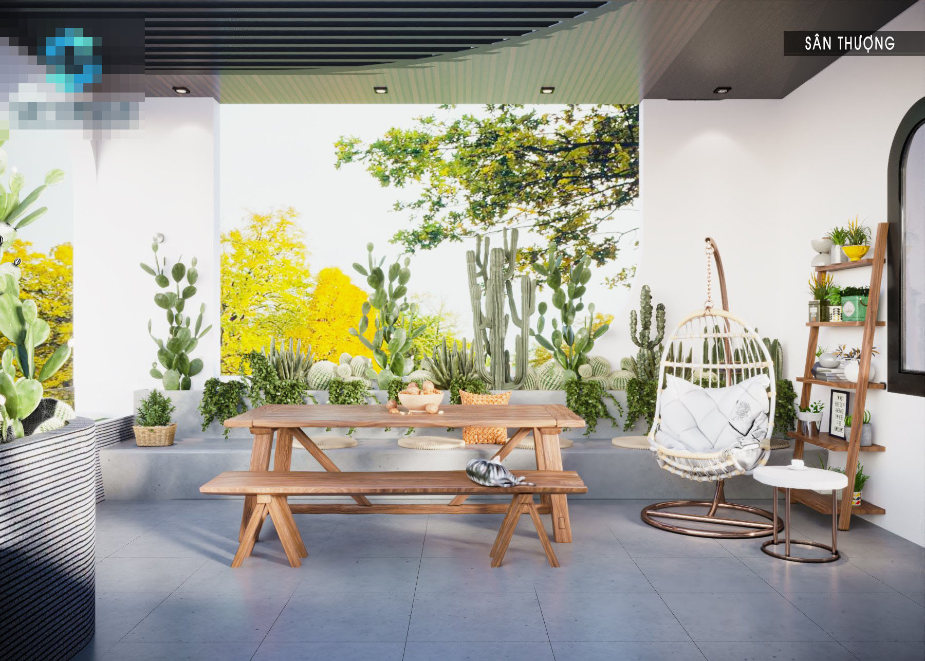 Mẫu nhà phố 3 tầng hiện đại, tích hợp vườn treo chan hòa ánh sáng-11