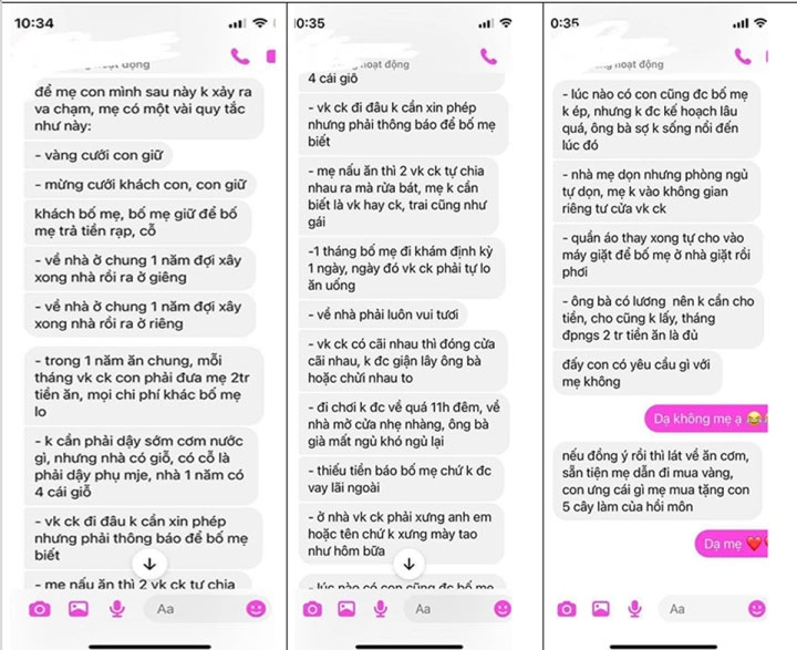 Loạt tin nhắn mẹ chồng gửi nàng dâu gây sốt cộng đồng mạng-1