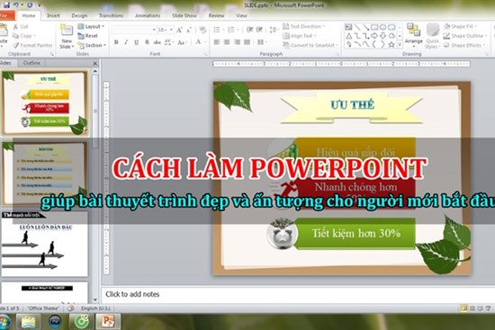 Hướng dẫn sử dụng PowerPoint cho người mới bắt đầu