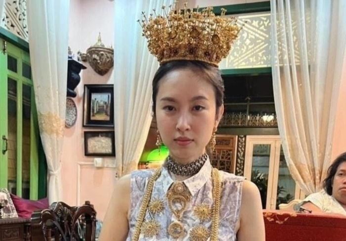 Hoa hậu chuyển giới đẹp nhất Thái Lan đội vương miện vàng ở lễ cưới-1