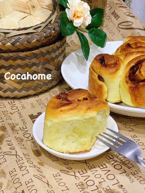 Mách bạn cách làm bánh mì nho quế mềm mịn thơm lừng-9