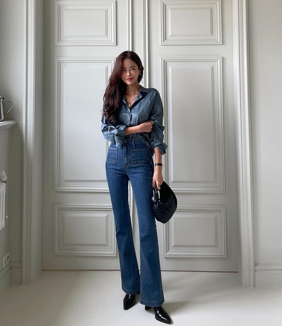 10 công thức diện quần jeans chuẩn thanh lịch cho nàng công sở-9