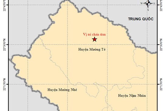 Lai Châu: Động đất 4,4 độ ở huyện Mường Tè