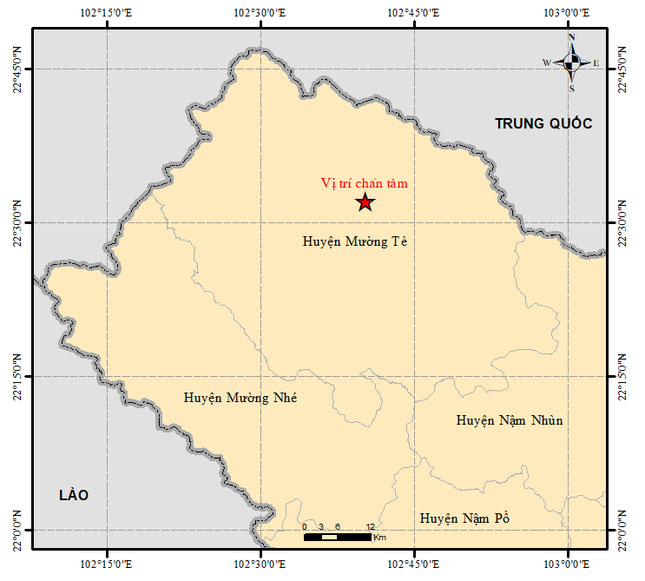 Lai Châu: Động đất 4,4 độ ở huyện Mường Tè-1