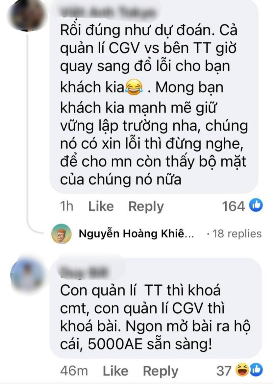 Vì sao CGV Đồng Khởi nhận đánh giá 1 sao cho dù Trấn Thành đã lên tiếng không giành vé?-2