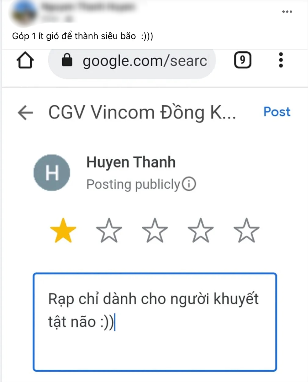 Vì sao CGV Đồng Khởi nhận đánh giá 1 sao cho dù Trấn Thành đã lên tiếng không giành vé?-4