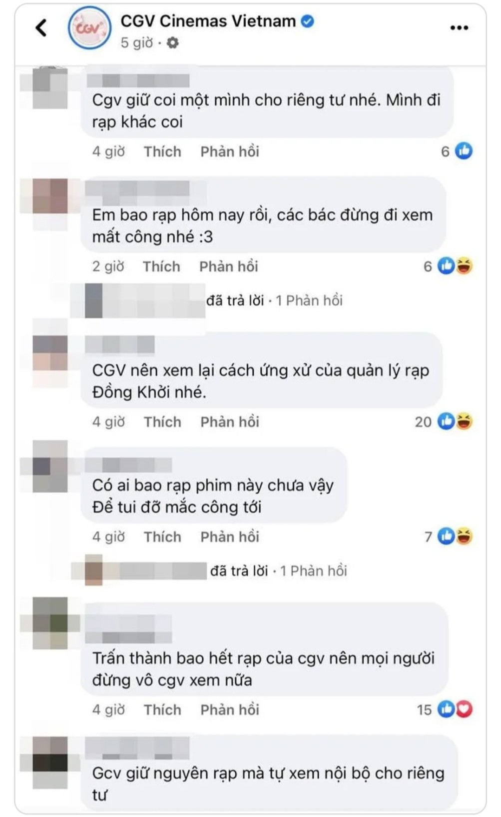 Vì sao CGV Đồng Khởi nhận đánh giá 1 sao cho dù Trấn Thành đã lên tiếng không giành vé?-6