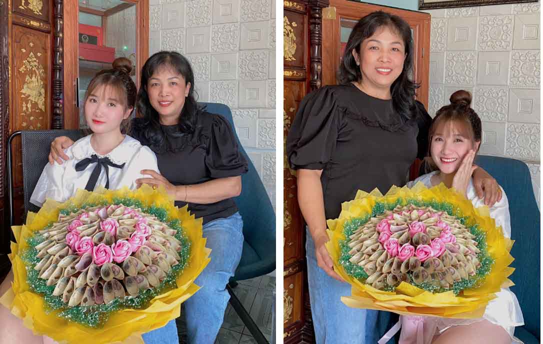 Bó hoa 8/3 đặc biệt từ mẹ chồng tương lai, những lời đính kèm càng khiến cô gái trẻ rưng rưng xúc động-2