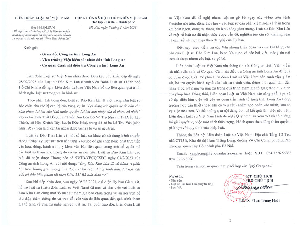 Một luật sư vụ ‘Tịnh thất Bồng Lai’ bị điều tra về phát ngôn trên YouTube-2