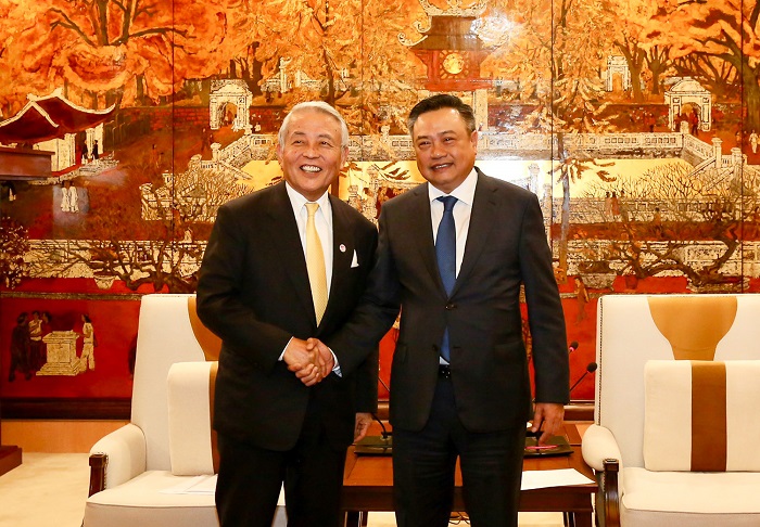 Chủ tịch UBND Thành phố Trần Sỹ Thanh tiếp Chủ tịch Liên đoàn kinh tế Kyushu-1