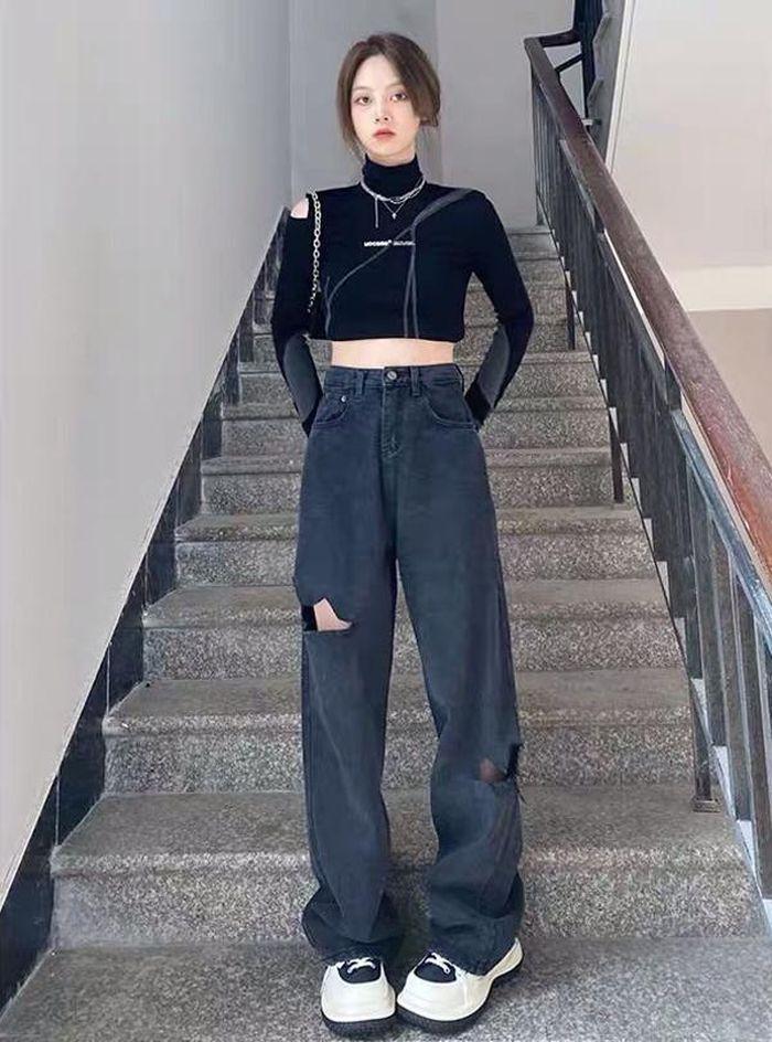 5 kiểu quần jeans hợp phái đẹp châu Á trong năm 2023-5