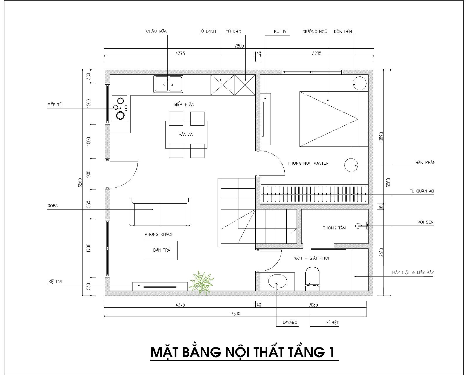 Thiết kế nhà tập thể 50m² ấn tượng với gam màu đen và gỗ-1