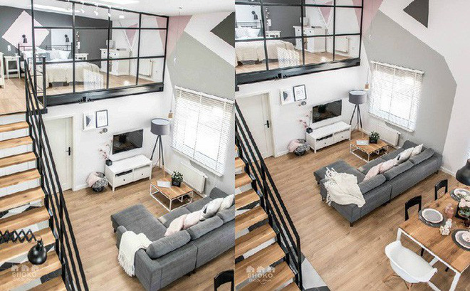 Thiết kế nhà tập thể 50m² ấn tượng với gam màu đen và gỗ-5