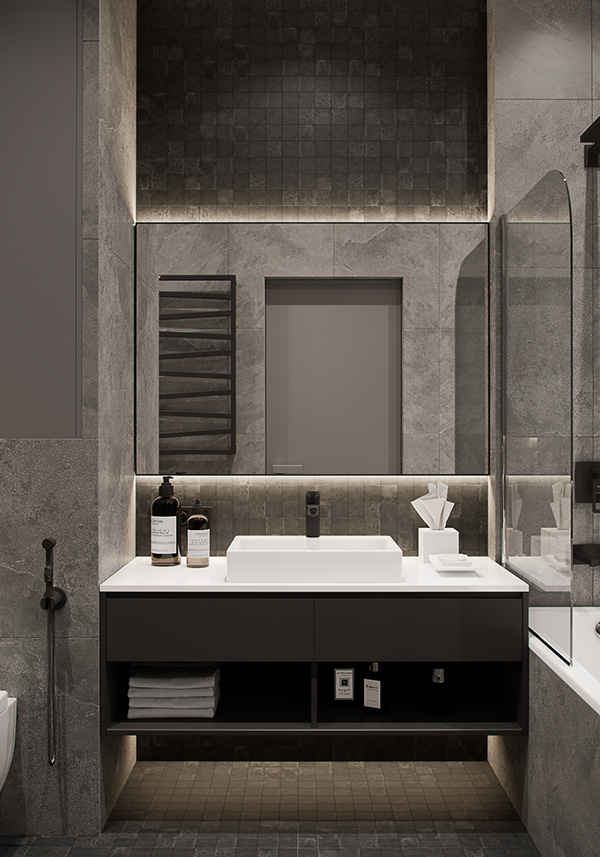 Thiết kế nhà tập thể 50m² ấn tượng với gam màu đen và gỗ-11