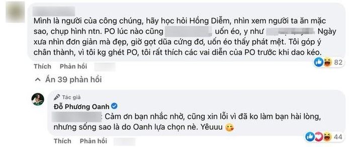 Phương Oanh phản ứng ra sao khi được khuyên nên học cách ăn mặc của Hồng Diễm?-4