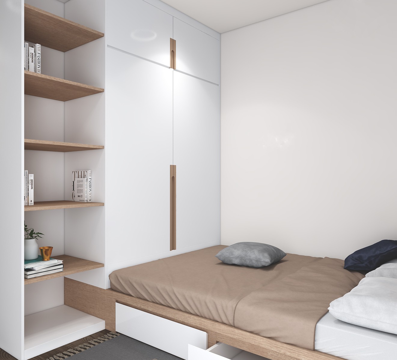 Thiết kế phòng ngủ với diện tích siêu nhỏ cho gia đình 5 người-5
